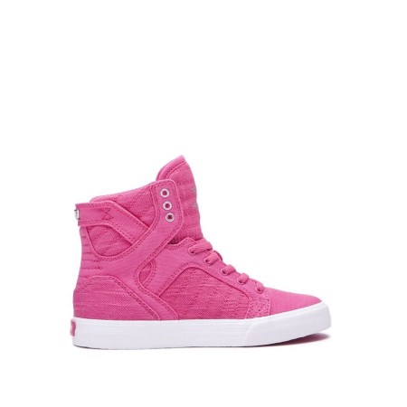 Supra Skytop Kids High Tops Shoes Pink UK 83ZXH